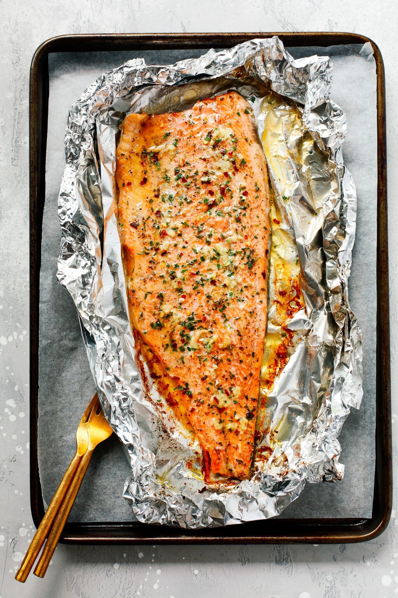 Garlic Butter Baked Rainbow Trout