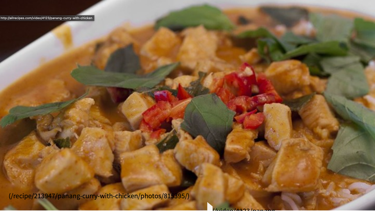 Panang Curry with Chicken